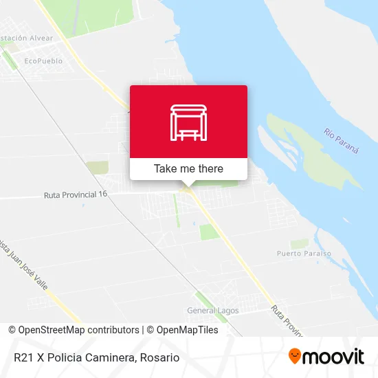 R21 X Policia Caminera map