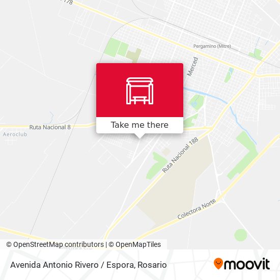 Avenida Antonio Rivero / Espora map