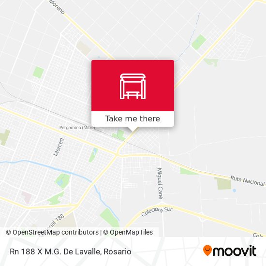 Mapa de Rn 188 X M.G. De Lavalle