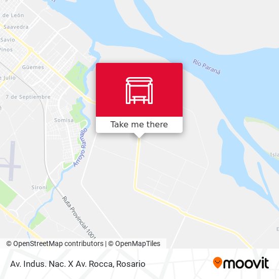 Av. Indus. Nac. X Av. Rocca map