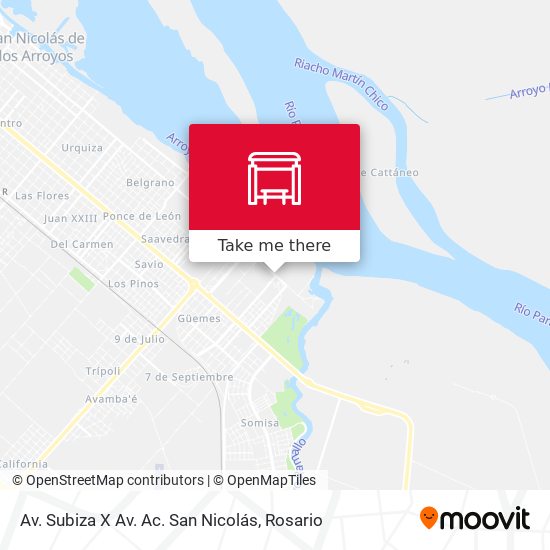 Mapa de Av. Subiza X Av. Ac. San Nicolás