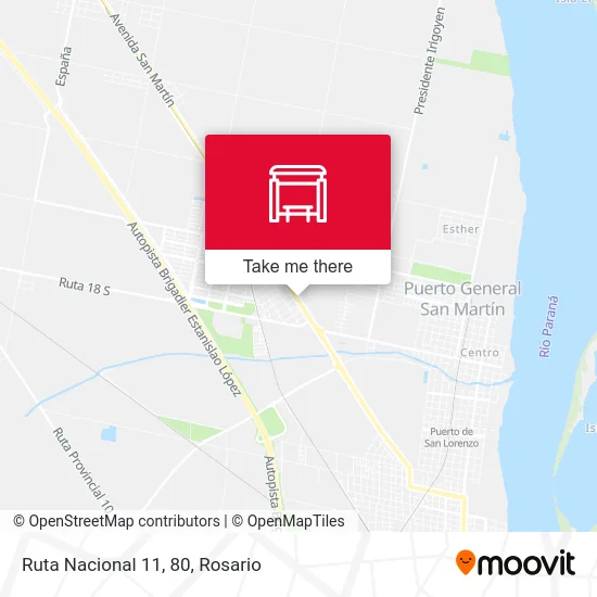 Ruta Nacional 11, 80 map