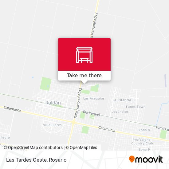 Mapa de Las Tardes Oeste