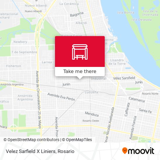 Velez Sarfield X Liniers map