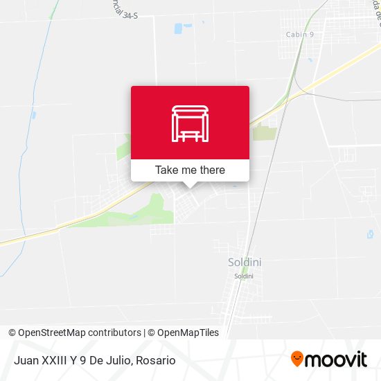 Juan XXIII Y 9 De Julio map