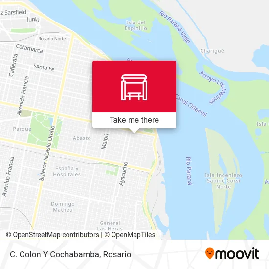 C. Colon Y Cochabamba map