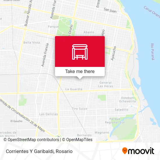 Corrientes Y Garibaldi map