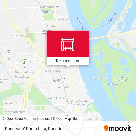 Rondeau Y Punta Lara map