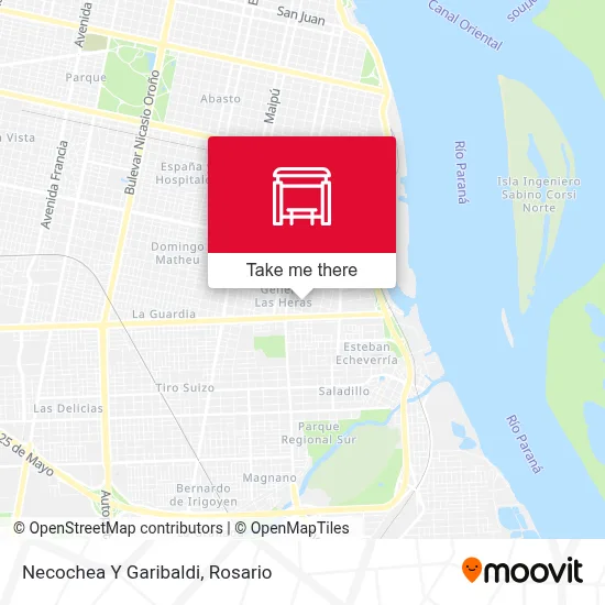 Necochea Y Garibaldi map