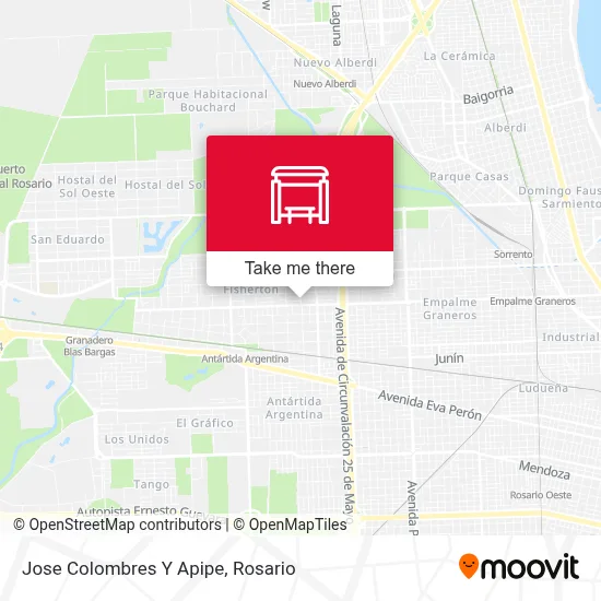 Jose Colombres Y Apipe map