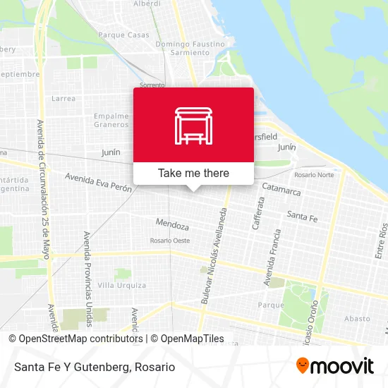 Santa Fe Y Gutenberg map