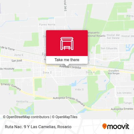 Ruta Nac. 9 Y Las Camelias map