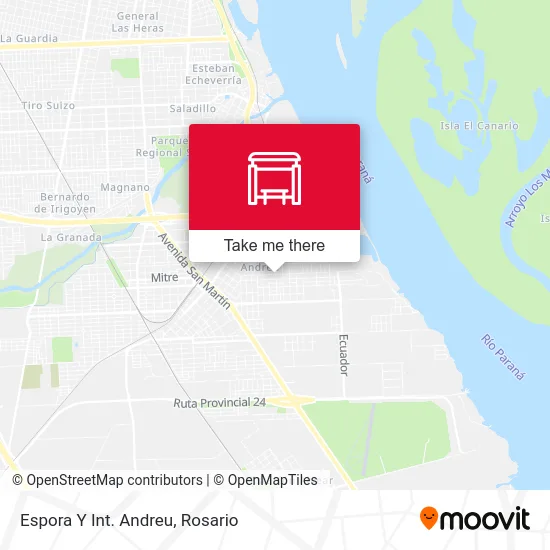 Espora Y Int. Andreu map