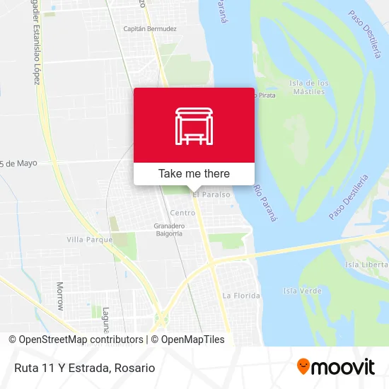 Ruta 11 Y Estrada map