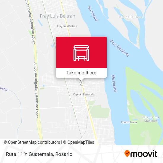 Ruta 11 Y Guatemala map