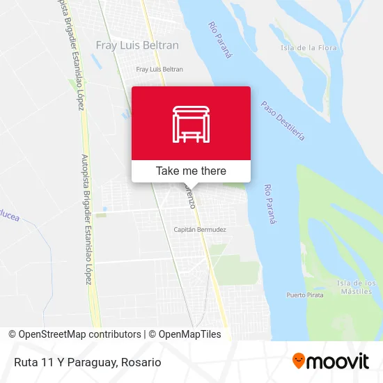 Ruta 11 Y Paraguay map