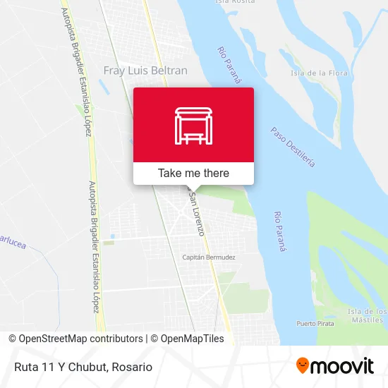 Ruta 11 Y Chubut map