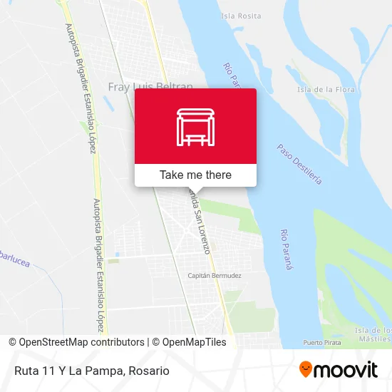 Ruta 11 Y La Pampa map