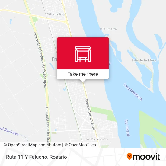 Ruta 11 Y Falucho map