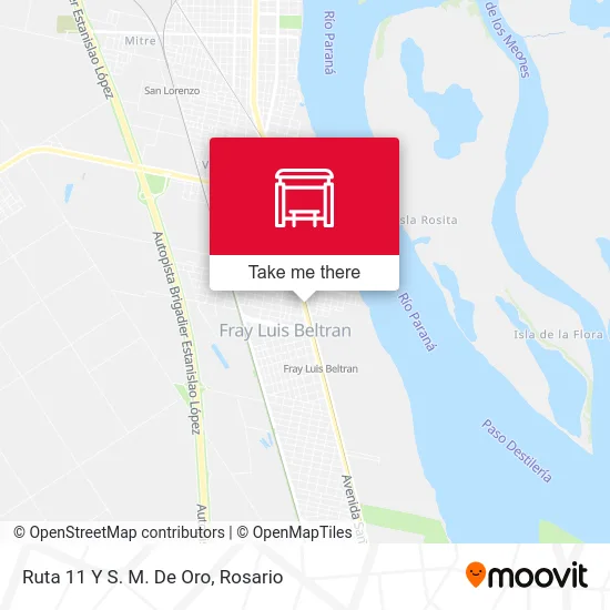 Ruta 11 Y S. M. De Oro map
