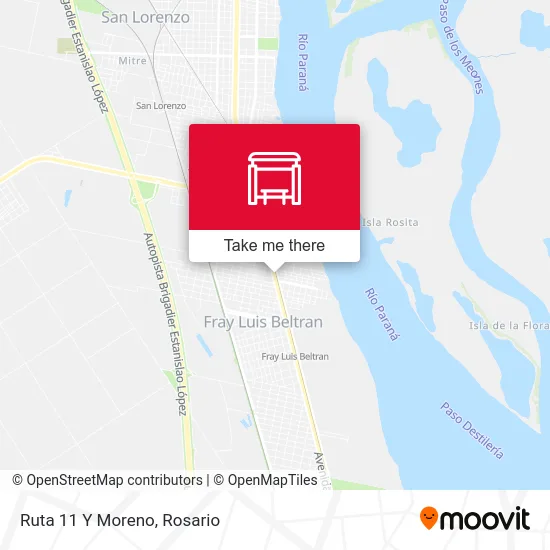 Ruta 11 Y Moreno map