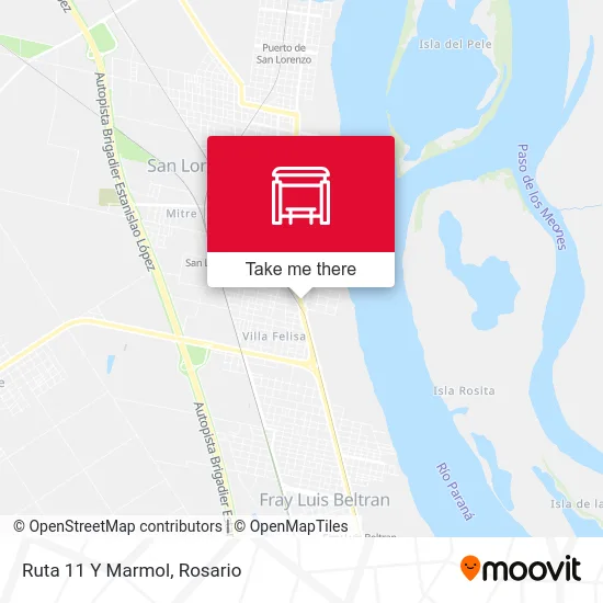 Ruta 11 Y Marmol map