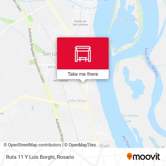 Ruta 11 Y Luis Borghi map