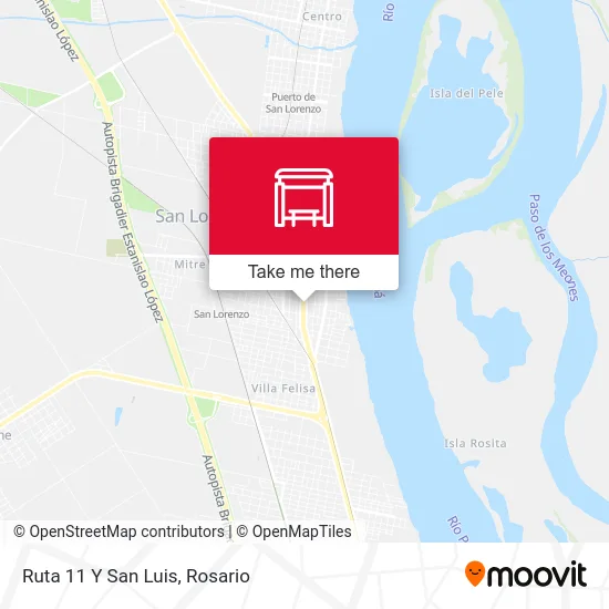Ruta 11 Y San Luis map