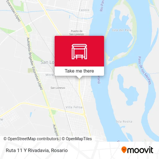 Ruta 11 Y Rivadavia map