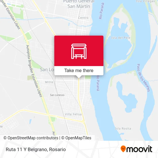 Ruta 11 Y Belgrano map
