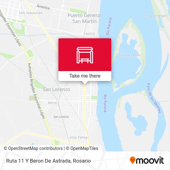 Ruta 11 Y Beron De Astrada map