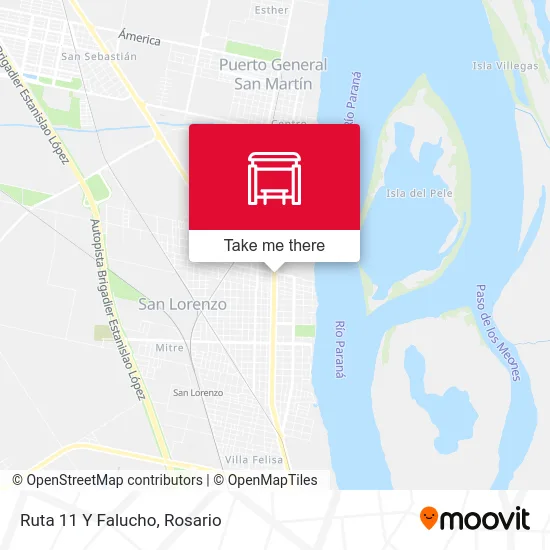 Ruta 11 Y Falucho map