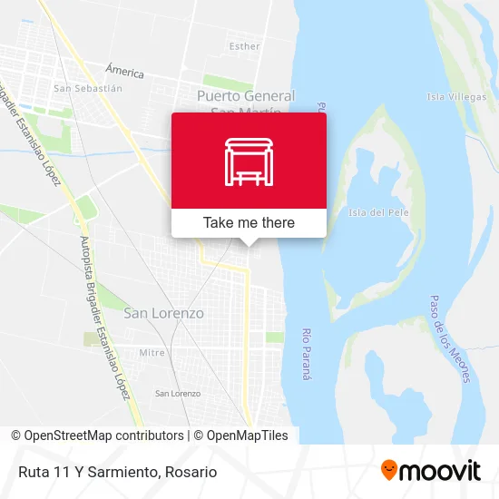 Ruta 11 Y Sarmiento map