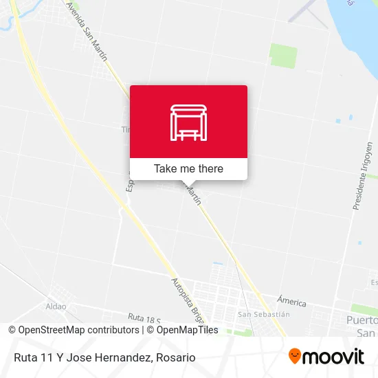 Ruta 11 Y Jose Hernandez map