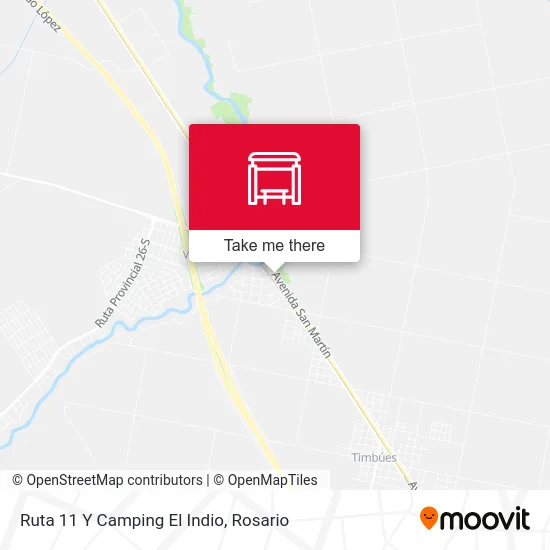 Ruta 11 Y Camping El Indio map