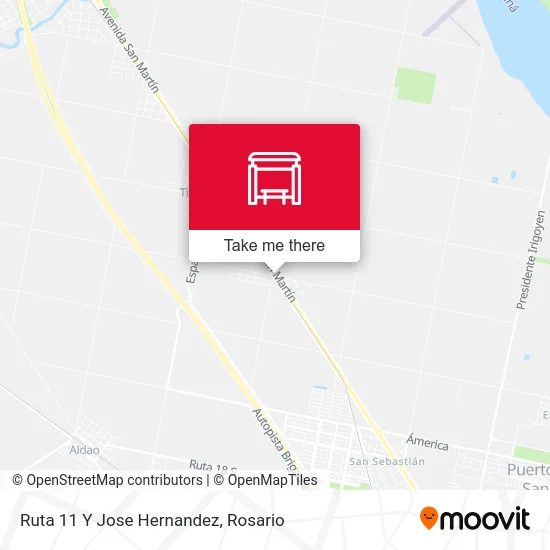 Ruta 11 Y Jose Hernandez map