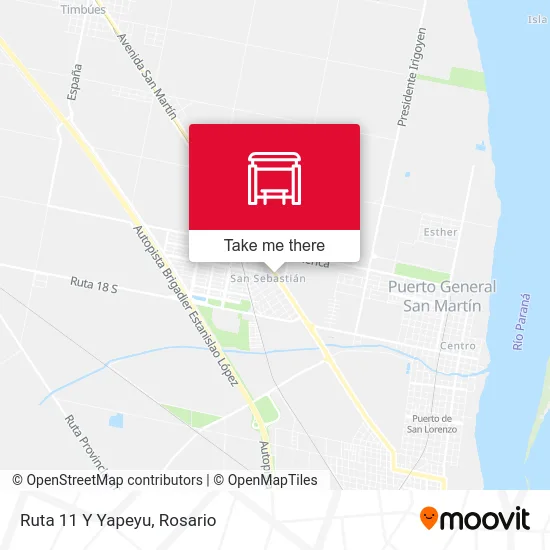 Ruta 11 Y Yapeyu map