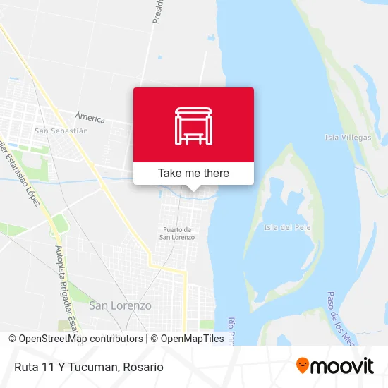 Ruta 11 Y Tucuman map