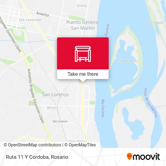 Ruta 11 Y Cordoba map
