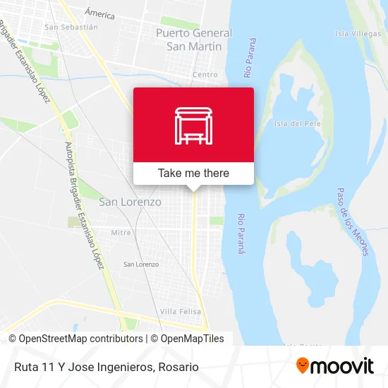 Ruta 11 Y Jose Ingenieros map