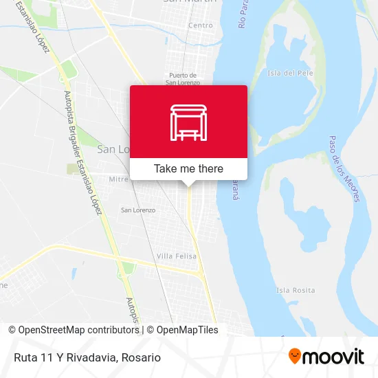 Ruta 11 Y Rivadavia map