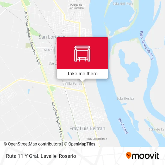 Ruta 11 Y Gral. Lavalle map