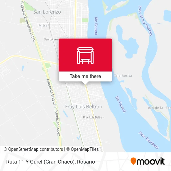 Ruta 11 Y Gurel (Gran Chaco) map