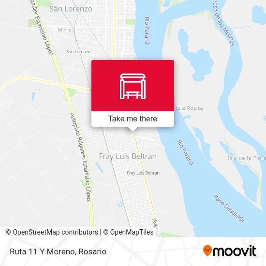 Ruta 11 Y Moreno map