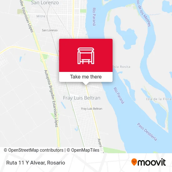 Ruta 11 Y Alvear map