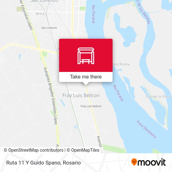 Ruta 11 Y Guido Spano map
