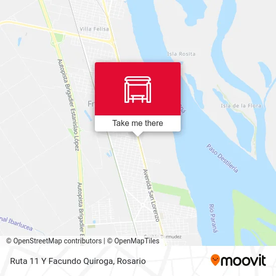 Ruta 11 Y Facundo Quiroga map