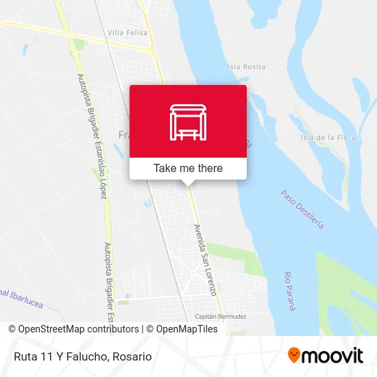 Ruta 11 Y Falucho map