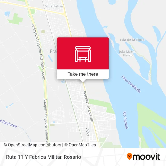 Ruta 11 Y Fabrica Militar map