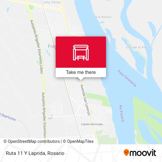 Ruta 11 Y Laprida map